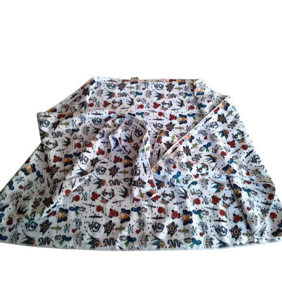 Jimmi Swim Women's Small Bikini Set Cover Up/Scrunchies Skulls Birds Roses NEW - Picture 8 of 12